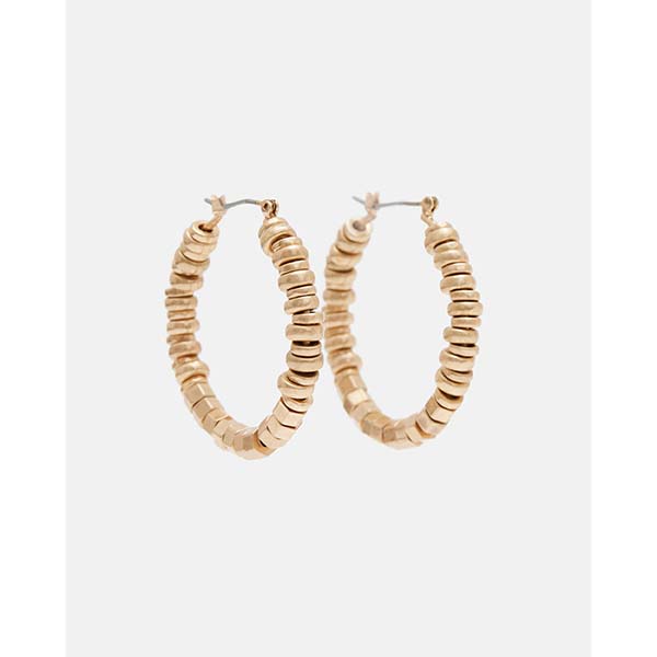 Allsaints Australia Womens Hana Beaded Hoop Earring Brass AU10-402